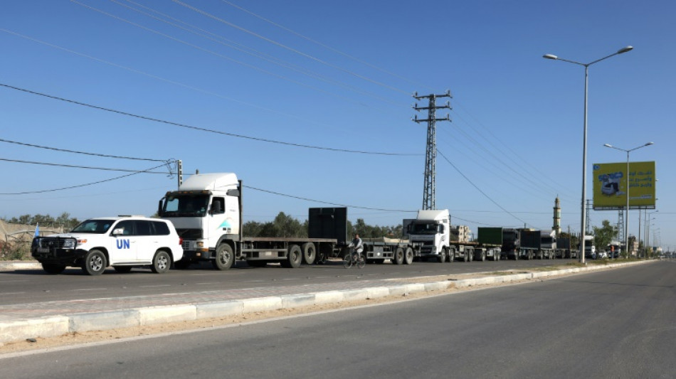 L'aide humanitaire commence &agrave; passer vers la bande de Gaza 
