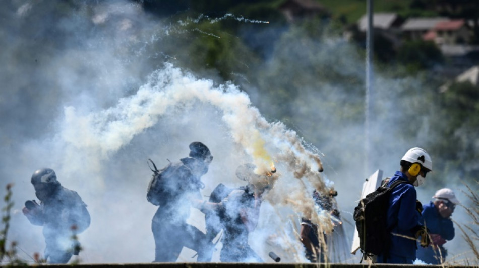 French police and protesters clash over Italy train project