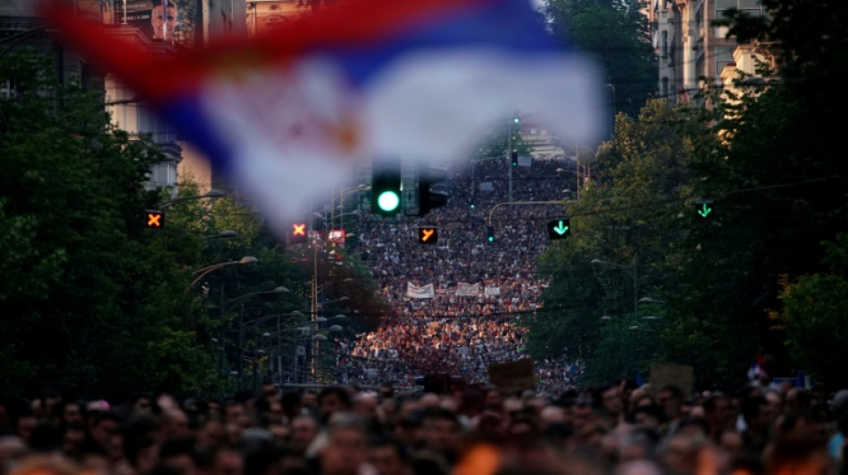 Serbians hold mass protest against government