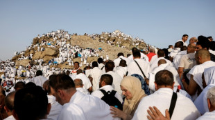 Peregrinos desaf&iacute;an el calor en el monte Arafat, durante la peregrinaci&oacute;n a La Meca