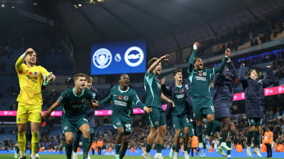 Brighton stun Man City, 10-man Man Utd beaten by Chelsea