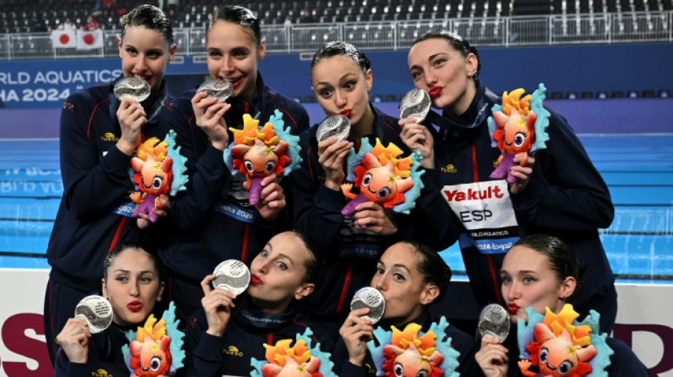 Espa&ntilde;a gana la plata por equipos de nataci&oacute;n art&iacute;stica en el Mundial de Doha