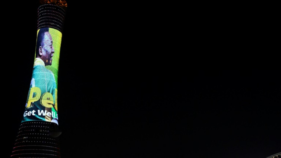 World Cup lights up to show support for hospitalised Pele