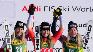 Suter wins Lake Louise super-G as Goggia misses podium